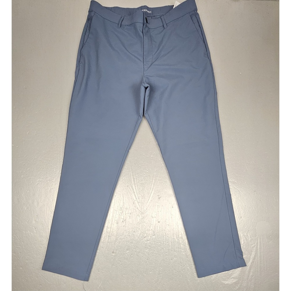 Banana Republic Traveler Pants Mens 36x32 Blue Golf Performance Stretch Trouser